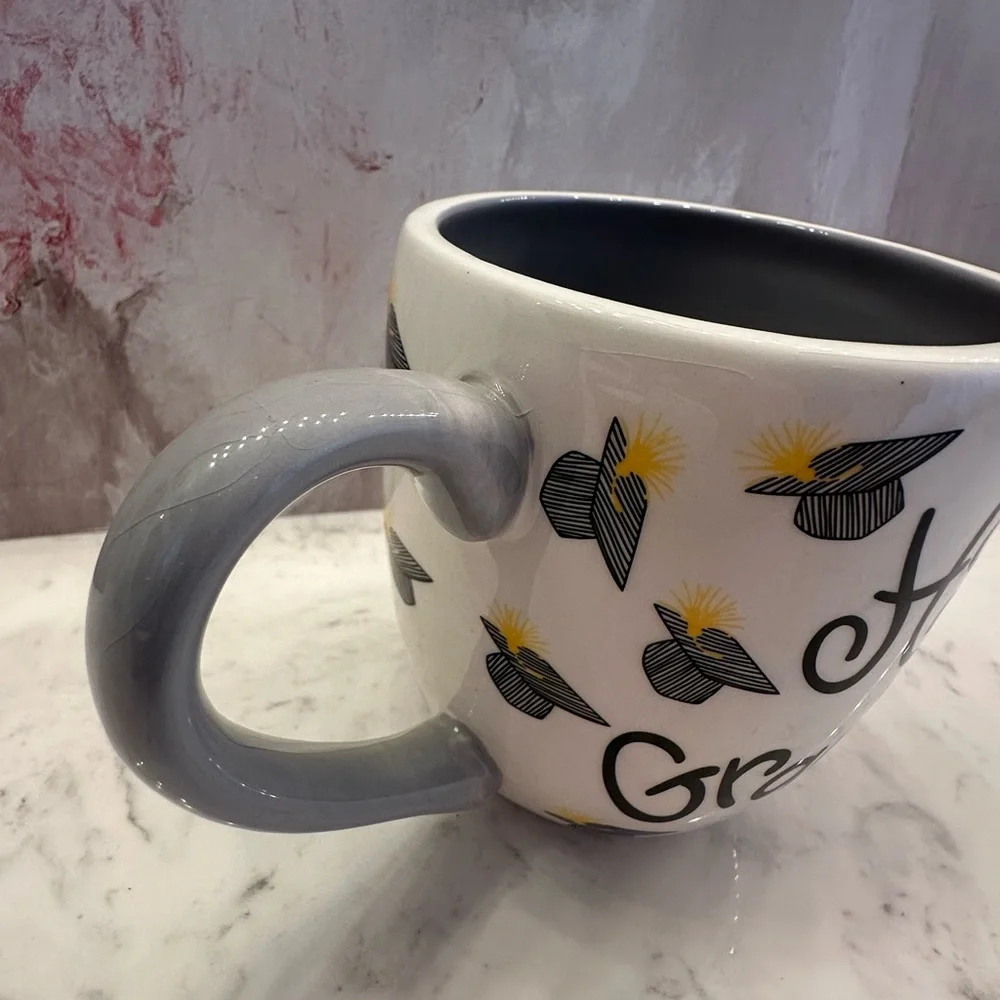 Coton Colors White Happy Graduation Ceramic Mug‎ Laura Johnson Gift Celebrate